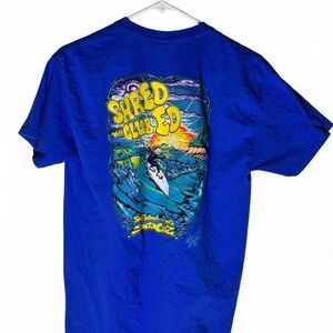 Gildan Blue Shred With Ed Club Surf School Santa Cruz Graphic Tee